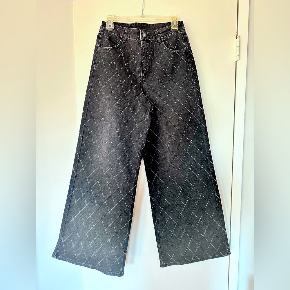 Flying Tomato Prestigious Poised Washed Denim Pants - Size Small